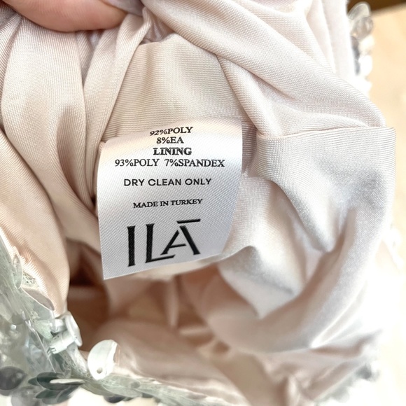 ILA Glide Sequin Silver Straight Trousers - Picture 4 of 13